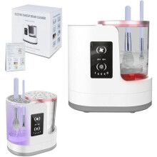 Máquina eléctrica portátil, automática y alimentada por USB para limpiar y secar brochas de maquillaje; herramienta multifuncional