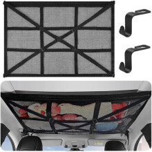 Red de almacenamiento para coche - PZCC - Dimensiones 90x65 cm - Poliéster de malla fina - Alta resistencia a la abrasión
