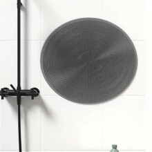 Alfombrilla de masaje antideslizante de silicona de 50x50 cm para ducha y bañera, con potentes ventosas - Gris
