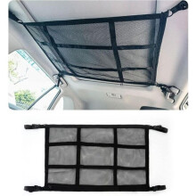 Red de almacenamiento para techo - PZCC - 90x65 cm - Doble capa - Malla transparente - Fácil instalación