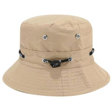 Sombrero tipo pescador - Color caqui - Sombrero de sol de verano - Algodón de alta calidad - Estilo casual - Unisex