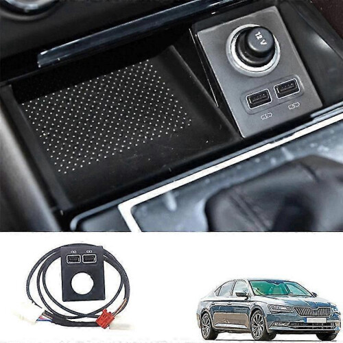 Car Front Usb Charger Cigarette Lighter Storage Box Usb Adapter 1