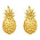 Σκουλαρίκια ανανά για γυναίκες και κορίτσια, επιχρυσωμένα με χρυσό 18 καρα 1