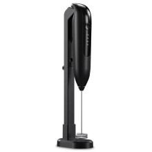 Espumador de leche eléctrico con 2 velocidades, batería de 1200 mAh, batidor plegable extraíble, para café, té, huevos y grosellas