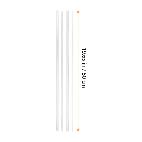 Klare runde PC-rør 50 cm x 1 cm – 4 stk. 2