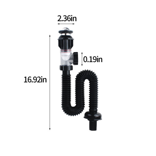 P-låsavloppssats ABS teleskopisk 43–87 cm 2