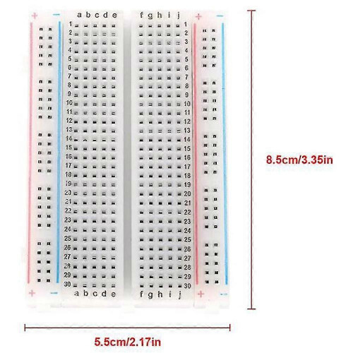 10 Pcs Pcb Test Mini Breadboard Breadboard 400 Contacts 8.5 X 5.5 Cm 1