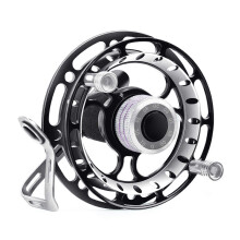 (black left hand) Metal Fishing Hand Wheel with Drain Force Driving Cart Reels Wheel Saltwater Freshwater Sound Hand Reels Line Coils Multicolor