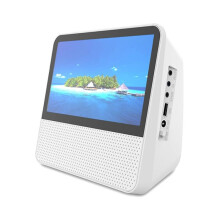 Hordozható DVD VCD CD lejátszó Bluetooth 5.1-gyel, HD hangszórókkal, USB AUX-szal, távirányítóval, fehér, SANYO Chip, otthonra és