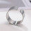 Δαχτυλίδι ZENSE - ZR0182 - Ανδρικό - Ανοιχτό από γυαλισμένο ατσάλι - Casual - Ρυθμιζ 5