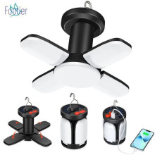 Újratölthető LED kempinglámpa, 4500 mAh napelemes USB újratölthető lámpa, kempinglámpa, összecsukható kempinglámpa, IPX5 vízálló