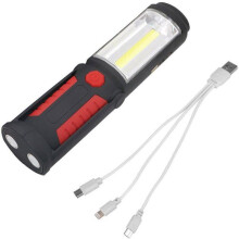 Επαναφορτιζόμενος φακός LED - SHI - Hands-free - 3W COB LED - Δύο λειτουργίες φωτισμού - Κ