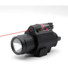 Φακός LED με διακόπτη και ράγα Picatinny 20mm, κόκκινος