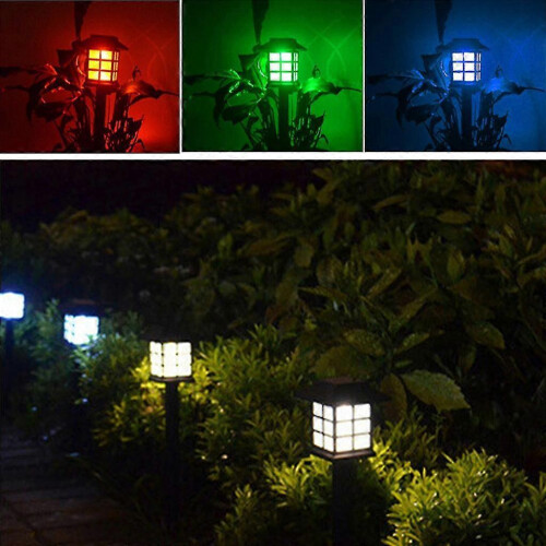 White Led Outdoor Solar Powered Lantern Garden Lawn Landscape Light Yard Path 2