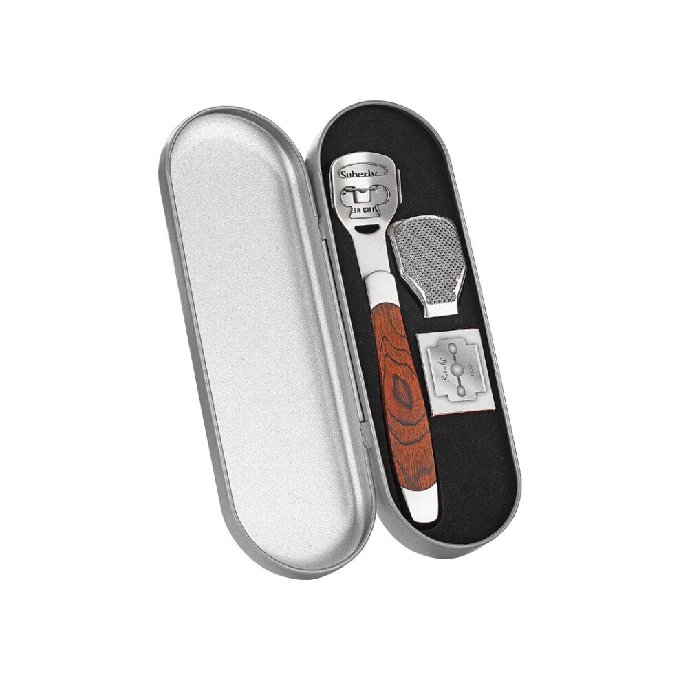 Pedicure Knife For Dead Skin Calluses Tool Set, Specification: Colorful Wooden Iron Box