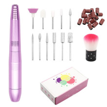 Nail file/removal machine, all-aluminum, USB-powered electric nail file (pink)