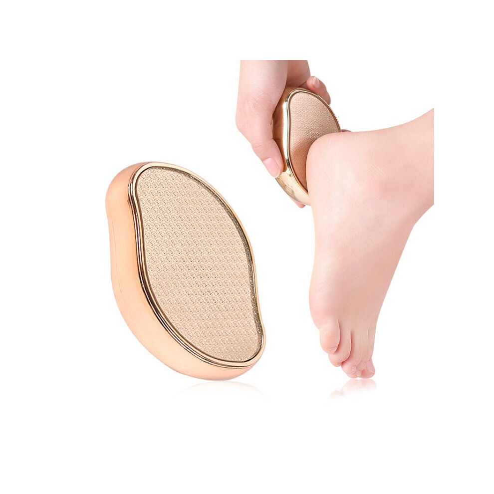 Gold Stainless Steel Foot Rub Exfoliate Dead Skin And Remove Calluses(Rose )
