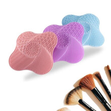 Καθαριστικό πινέλων μακιγιάζ σιλικόνης 3 τεμαχίων, χρωματιστό χαλάκι καθ