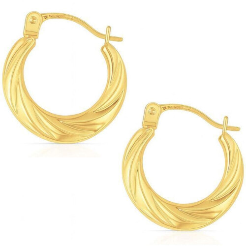 Pendientes de aro de oro amarillo para mujer 1