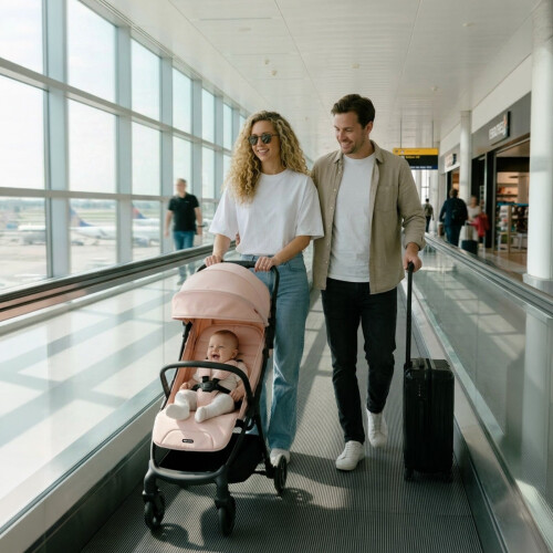 My Babiie MBX2 Compact Stroller - Blush Pink 2