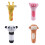4er-Set Plüschtiere mit Handrasseln für Babys – Giraffe, Affe, Schwein, Panda 1