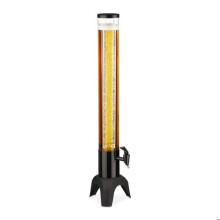 Dozator de băuturi Relaxdays cu robinet, 2,5 l, cu frigider, exterior, transparent - negru