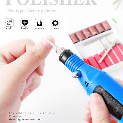 Mini Electric Nail File Set with USB Portability (Pink) 2