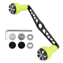 (green) Fishings Reel Handle Power Handle Baitcasting Metal Knob Jigging Grip Attachments Replacement Part Set for Fishing Reel  White