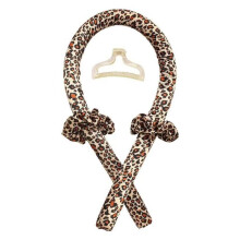 Bandă de păr tip ondulator fără căldură, set din satin pentru bucle fără căldură peste noapte, imprimeu leopard, 1 pache