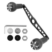 (Black) Fishings Reel Handle Power Handle Baitcasting Metal Knob Jigging Grip Attachments Replacement Part Set for Fishing Reel  White