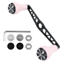 (pin k) Fishings Reel Handle Power Handle Baitcasting Metal Knob Jigging Grip Attachments Replacement Part Set for Fishing Reel  White