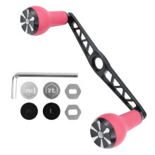 (Red) Fishings Reel Handle Power Handle Baitcasting Metal Knob Jigging Grip Attachments Replacement Part Set for Fishing Reel  White