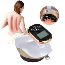 Elektrický masážny prístroj Gua Sha s baňkami, nabíjateľný, prenosný masážny nástroj, sada na samomasáž