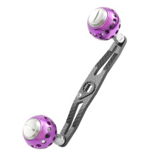 (Purple) Fishings Reel Handle Baitcasting Fishings Reel Handle Aluminum Alloys Power Handle Knob Grip Replacement Assembly Part  Black