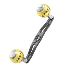 (Gold) Fishings Reel Handle Baitcasting Fishings Reel Handle Aluminum Alloys Power Handle Knob Grip Replacement Assembly Part  Black