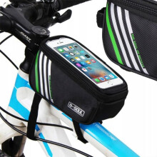 Vattentät cykelramväska med pekskärmsfönster för smartphone - 18x9x9 cm