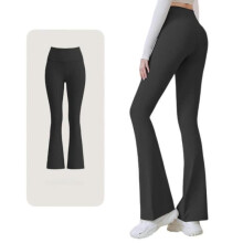 Dam Bootcut Yogabyxor - JHF - Slim Fit Hög Midja - Svart