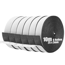 roliek penovej pásky - 5 mm (Š) x 3 mm (H) x 0 m (D) - Na okná a dvere 5 mm x 3 mm x 0 m - 6 ks TESNIACICH KRÚŽKOV