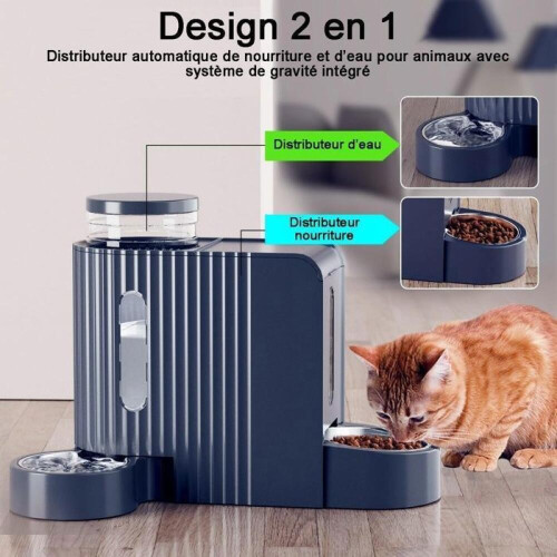 Nomipaw 6L Αυτόματος Διανομέας Τροφής και Νερού 2 σε 1 για Γάτες & Σκύλους, Τάισμα 2