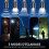 Επαναφορτιζόμενος φακός, 120.000 Lumens, 5 λειτουργίες φωτισμού, εξαιρετικά ισχυ 5
