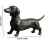 Στολίδια dachshund, στολίδια dachshund λουκάνικου, λάτρεις των σκύλων από ρητίνη, κ 3