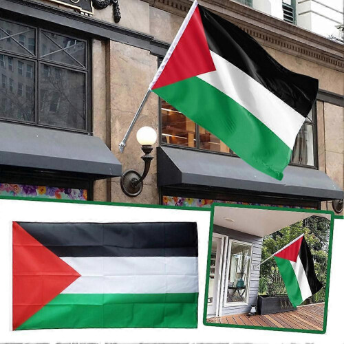 Gestickte Flagge des Landes Palästina, Polyestergewebe, 90 x 150 cm 1