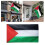 Gestickte Flagge des Landes Palästina, Polyestergewebe, 90 x 150 cm 3