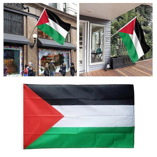 Gestickte Flagge des Landes Palästina, Polyestergewebe, 90 x 150 cm 2