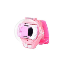 Watch Remote Control Car Toys, 2.4 Ghz Mini Long Distance Wrist Watch Rc Car with Dustproof Cover, Usb Charging Cartoon Rc Small Car, Gift for Boys An