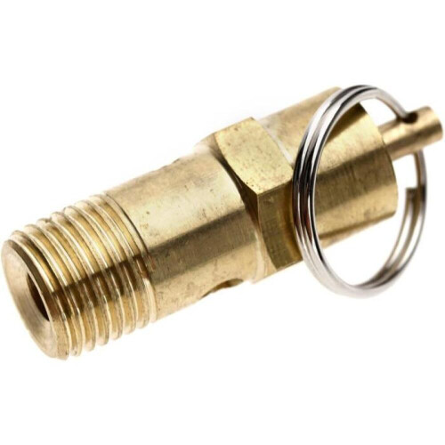 2 st 1/4" BSP säkerhetsventil luftkompressor tryckdetektor 145PSI 10BAR mässing 2