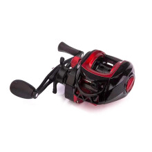 (Red) Fishing Baitcasting Reel, Casting Reel with Stainless Steel Balls Bearing Fishing Reel, Magnetic Braking Fishing Reel  silver