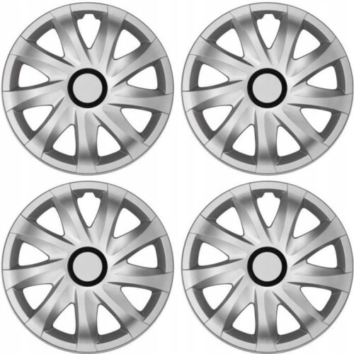 Hjulkapslar - komplett set med 4 delar - NRM Kando - silver - 15" 1