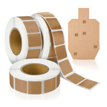 22mm target labels, kraft paper shooting stickers, 4 rolls easy to peel and stick, square roll stickers, self-adhesive target stickers