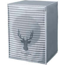 Dww-washing Machine Cover, Washer/dryer Screen Cover Dustproof Cover with Zipper,drawing Pattern(60*55*85cm, Striped Deer)